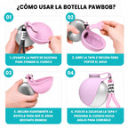 Portable Outdoor Pet Stainless Steel Water Cup Dog Water Bottle with Bowl for Cat 304 Stainless Steel Safe Food-Grade Silicone