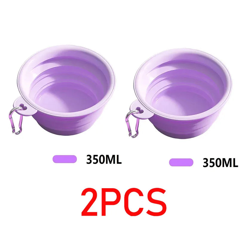 350ML Folding Dog Dish Collapsible Pet Bowl Water for Dog Drinking Bowl Cat Water Bowl Drinking Fountains for Dogs