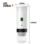 Wireless Electric Portable Espresso Coffee Machine for Car & Home Camping Coffee Maker 3-In-1 Capsule Powder Travel Coffee Maker