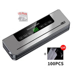 Electric Vacuum Sealer Built-In Cutter Kitchen Food Storage Seal Touch Button Dry/Wet Food Sealing Vacuum Packaging Machine