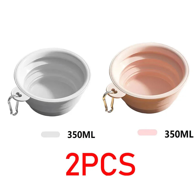 350ML Folding Dog Dish Collapsible Pet Bowl Water for Dog Drinking Bowl Cat Water Bowl Drinking Fountains for Dogs