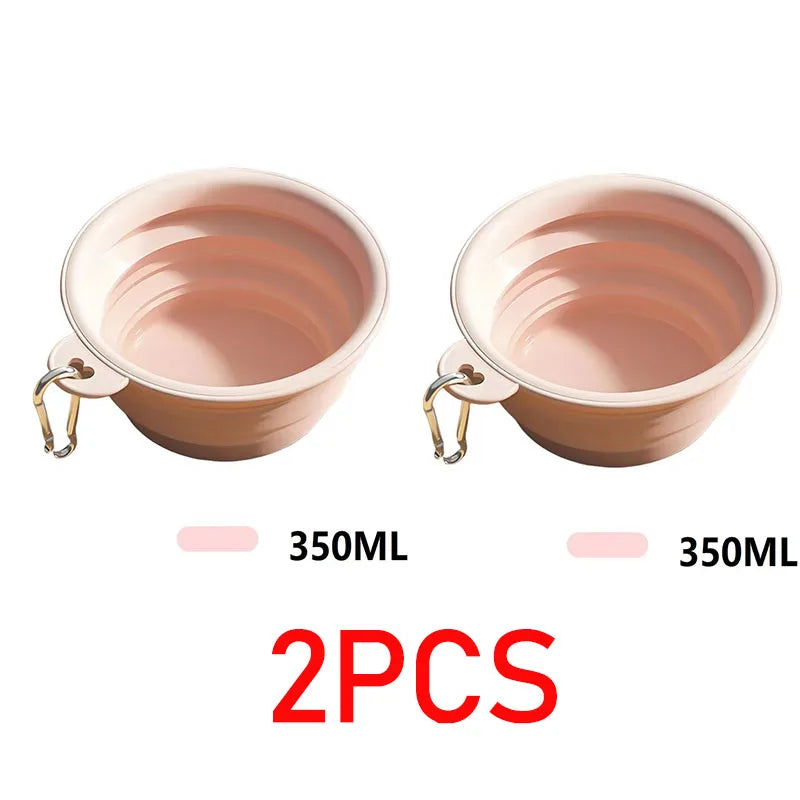 350ML Folding Dog Dish Collapsible Pet Bowl Water for Dog Drinking Bowl Cat Water Bowl Drinking Fountains for Dogs