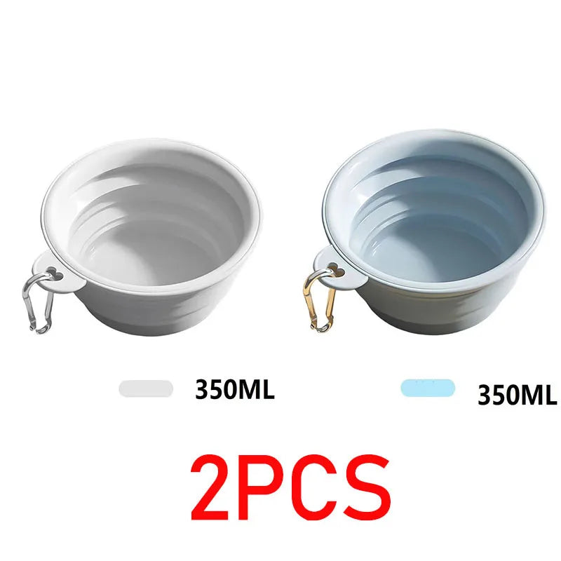 350ML Folding Dog Dish Collapsible Pet Bowl Water for Dog Drinking Bowl Cat Water Bowl Drinking Fountains for Dogs
