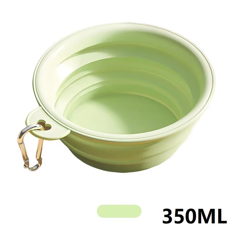 350ML Folding Dog Dish Collapsible Pet Bowl Water for Dog Drinking Bowl Cat Water Bowl Drinking Fountains for Dogs