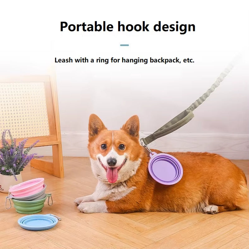 350ML Folding Dog Dish Collapsible Pet Bowl Water for Dog Drinking Bowl Cat Water Bowl Drinking Fountains for Dogs