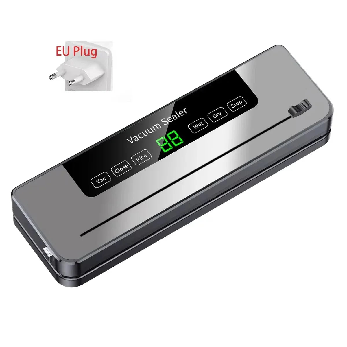 Electric Vacuum Sealer Built-In Cutter Kitchen Food Storage Seal Touch Button Dry/Wet Food Sealing Vacuum Packaging Machine