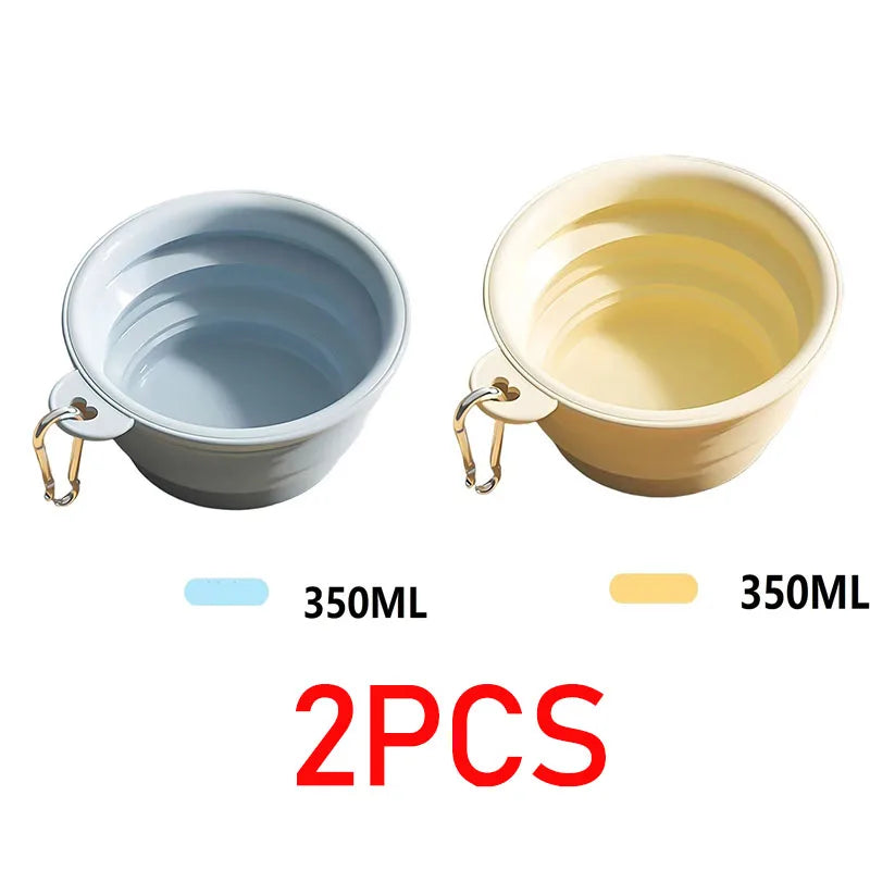 350ML Folding Dog Dish Collapsible Pet Bowl Water for Dog Drinking Bowl Cat Water Bowl Drinking Fountains for Dogs